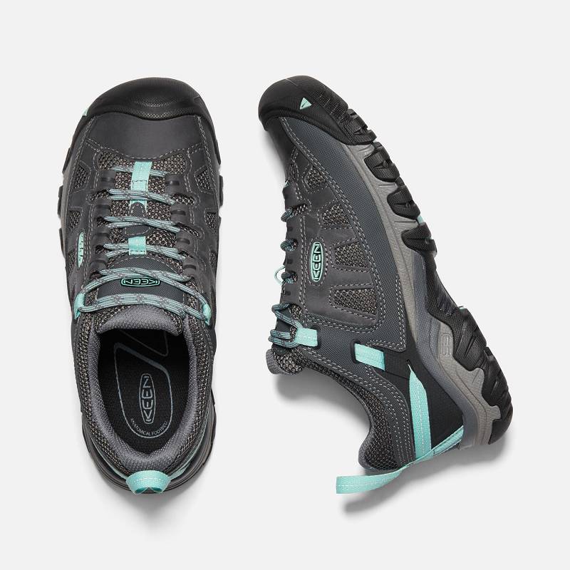 Keen Targhee Vent Wanderschuhe Damen DE-91850 Steel Grey/Ocean Wave - Keen Damenschuhe Grau